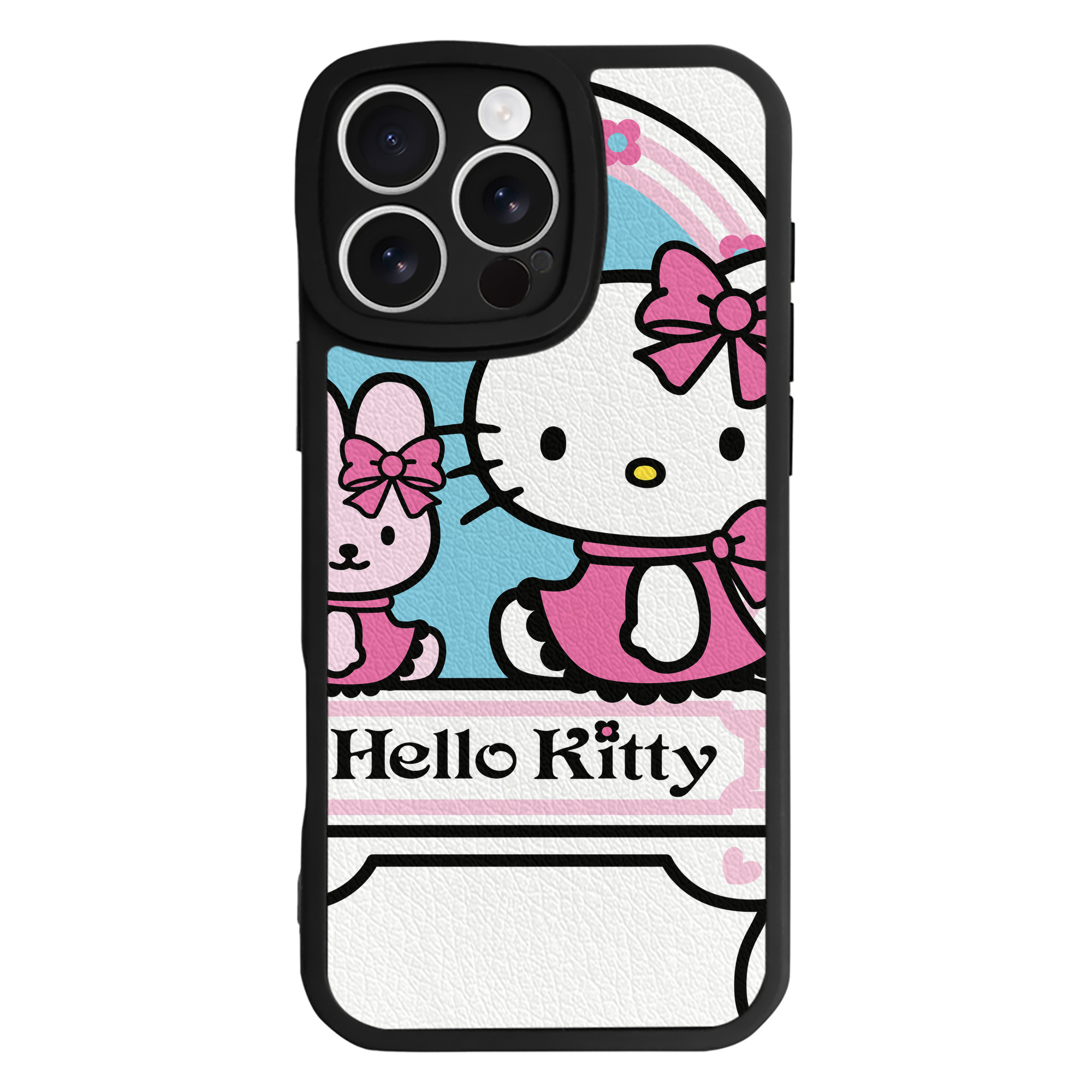（画像用） Hello Kitty ハローキティ 【iPhone 16シリーズ対応】シリコンスマホケース（レザー調） 材質：シリコン